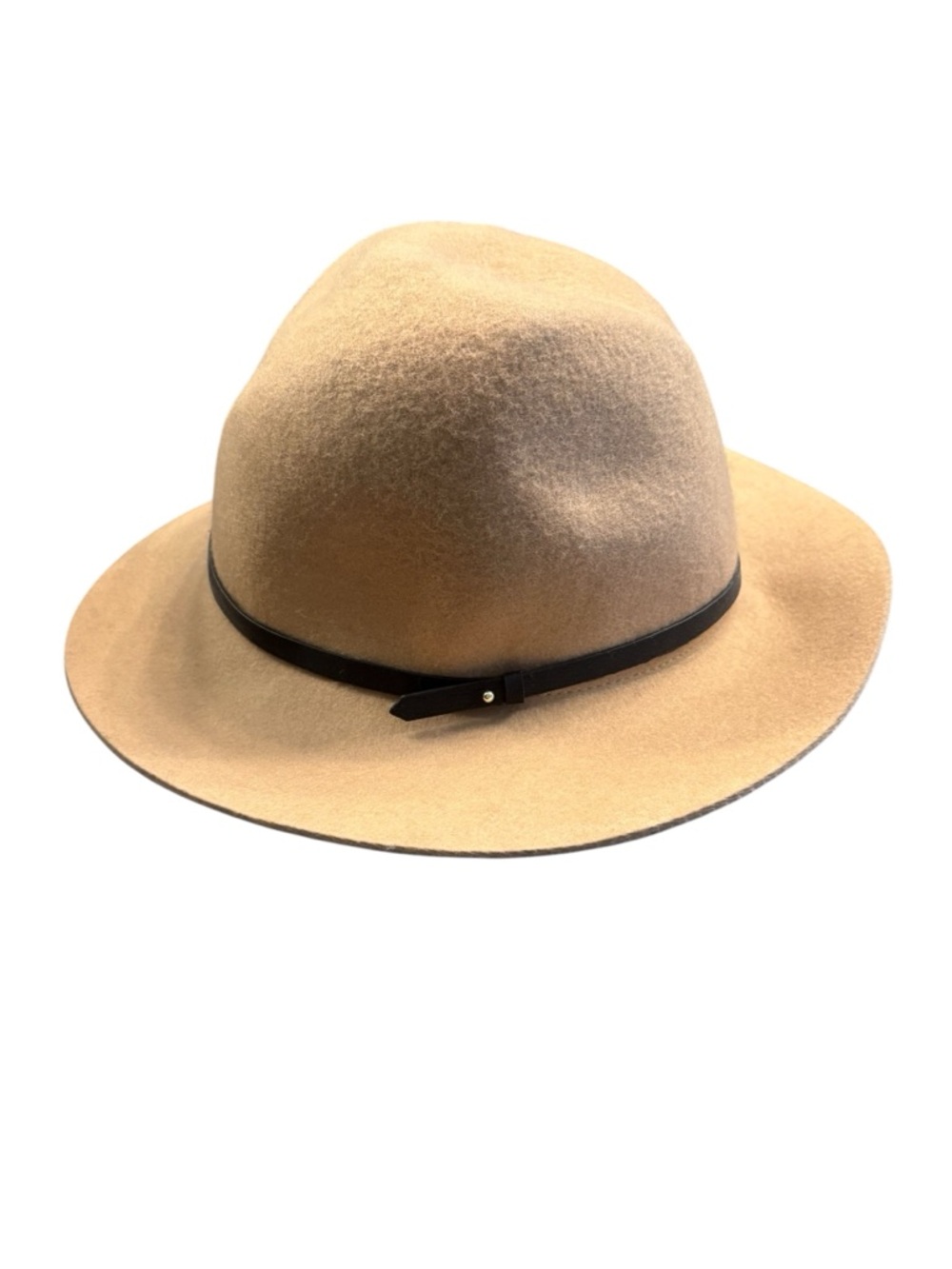 Banana Republic Camel Felt Fedora with Black Trim